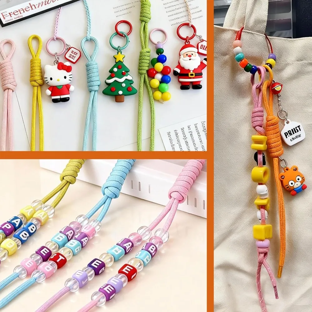 Braided Nylon Rope Lanyard with Handmade Knot - Keychain Crafting Materials (Available in Sets of 10, 20, or 50)