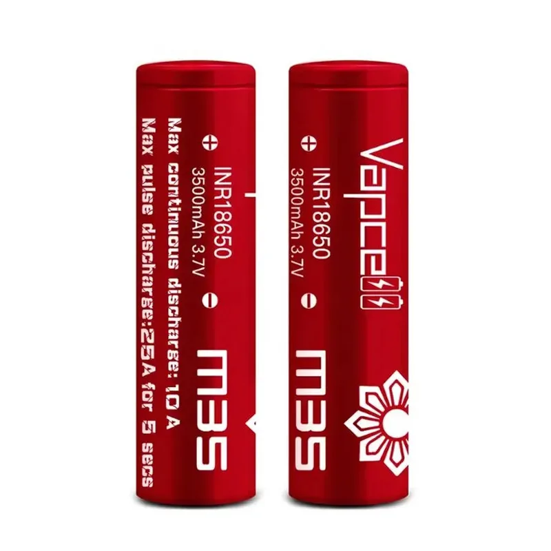 Original Vapcell M35 INR 18650 Battery 3500mAh CDR 10A Max 25A 3.7V  Rechargeable Li Ion Battery For Flashlight Camera VapeMod - AliExpress 44