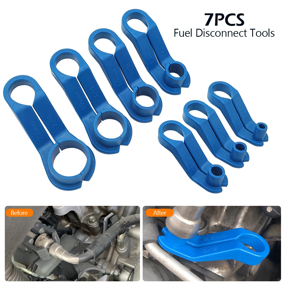 

7PCS AC Car Fuel Line Disconnect Tool Air Conditioner Transmission Oil Cooler Line Tools Auto Repair Kit Set for Ford Chrysler