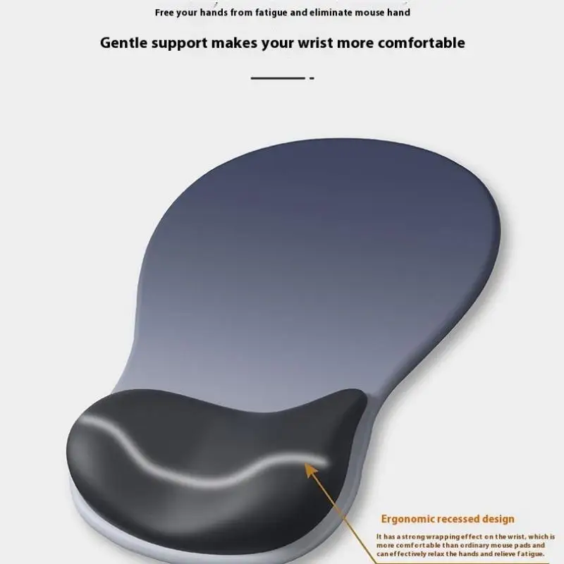 Mauspad mit Farbverlauf, Ergonomie, bequeme Handgelenkstütze, rutschfeste Mäusematte, weiches Mauspad, Handgelenkauflage, Computer-Silikon-Mauspad – Detail 6