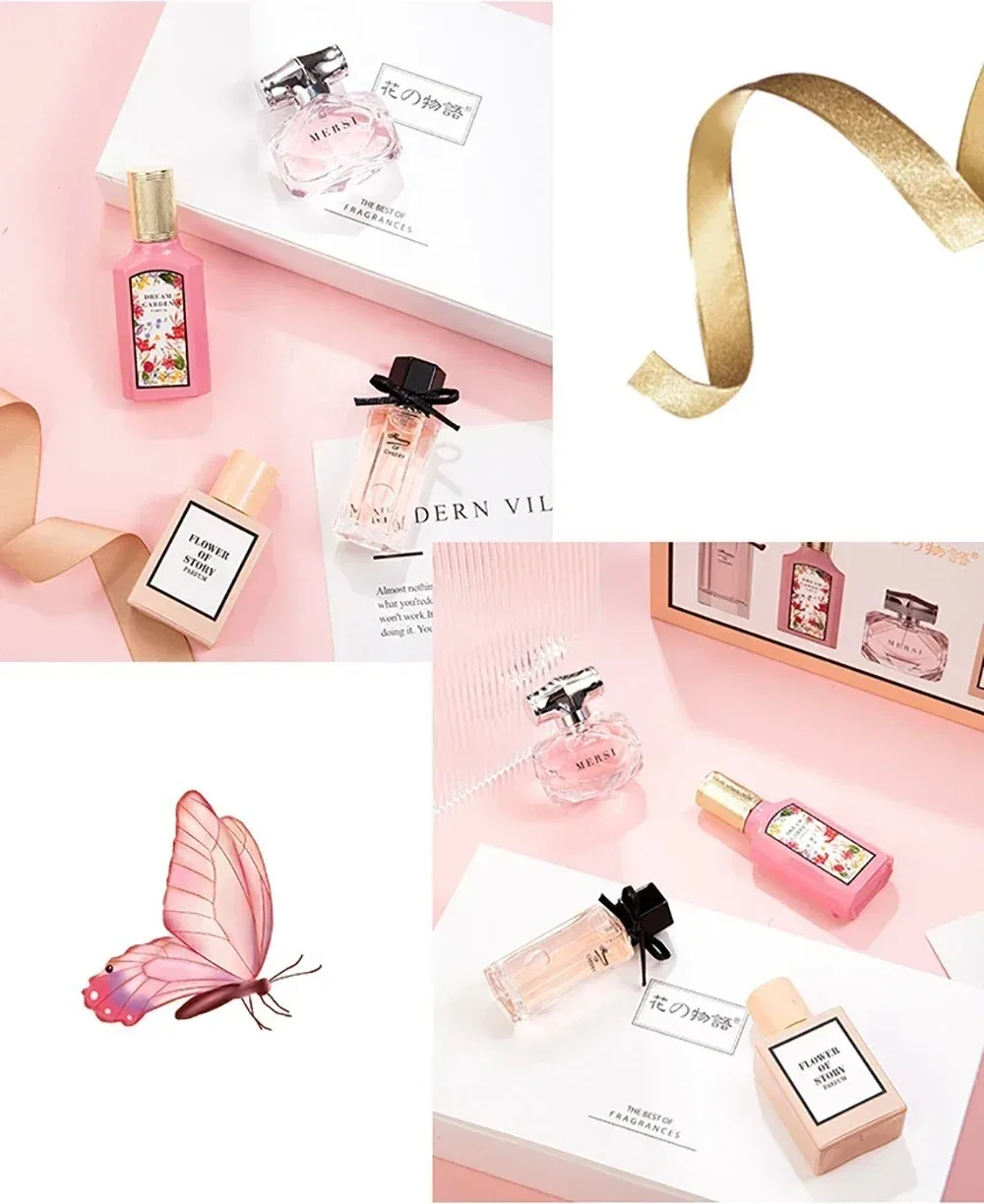 Luxury 4-Piece Perfume Bottle Set with Gift Box – Multi-Material Crystal, Glass, Acryli... - SKU PGBB1036 - UGI Packaging