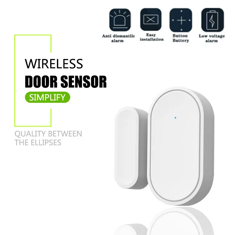 433MHz 1527 Wireless Intelligent Window Door Magnet Sensor Detector For Smart Life Home Security Alarm System Kits wireless 433mhz tuya smart window door sensor detector home burglar alarm system 2 years standby for large house security