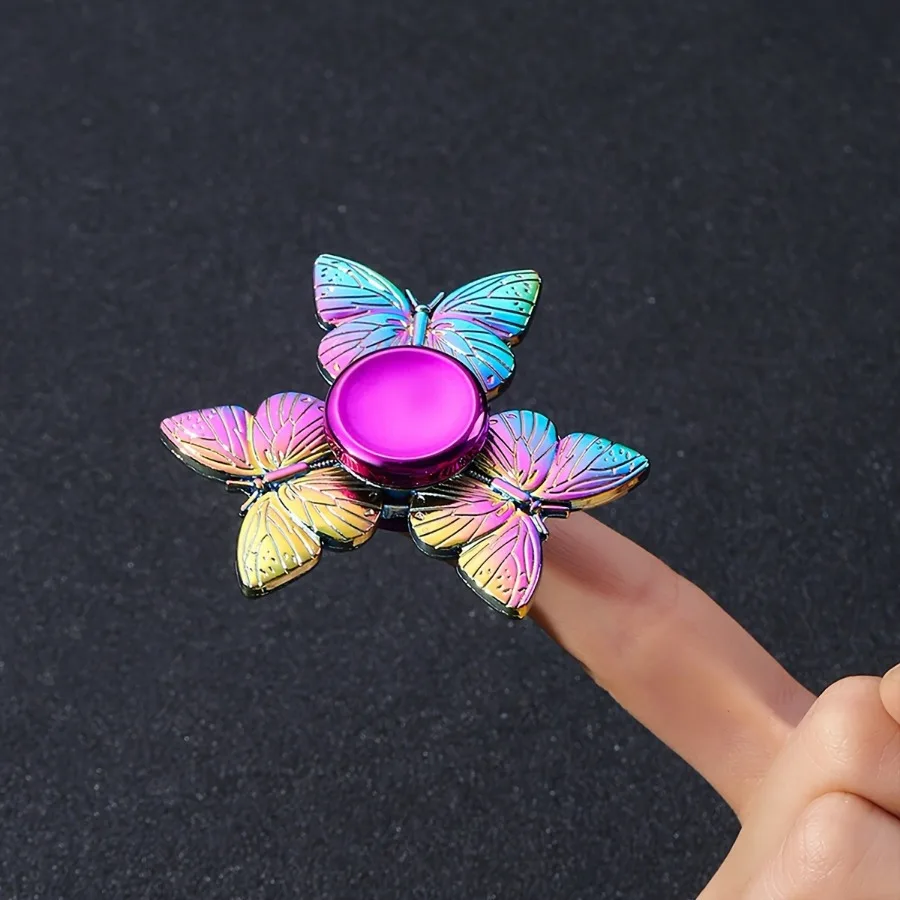 Butterfly Metal Fidget Spinner Toy – Durable Sensory Finger Spinner for Kids' Party Favors and Gifts