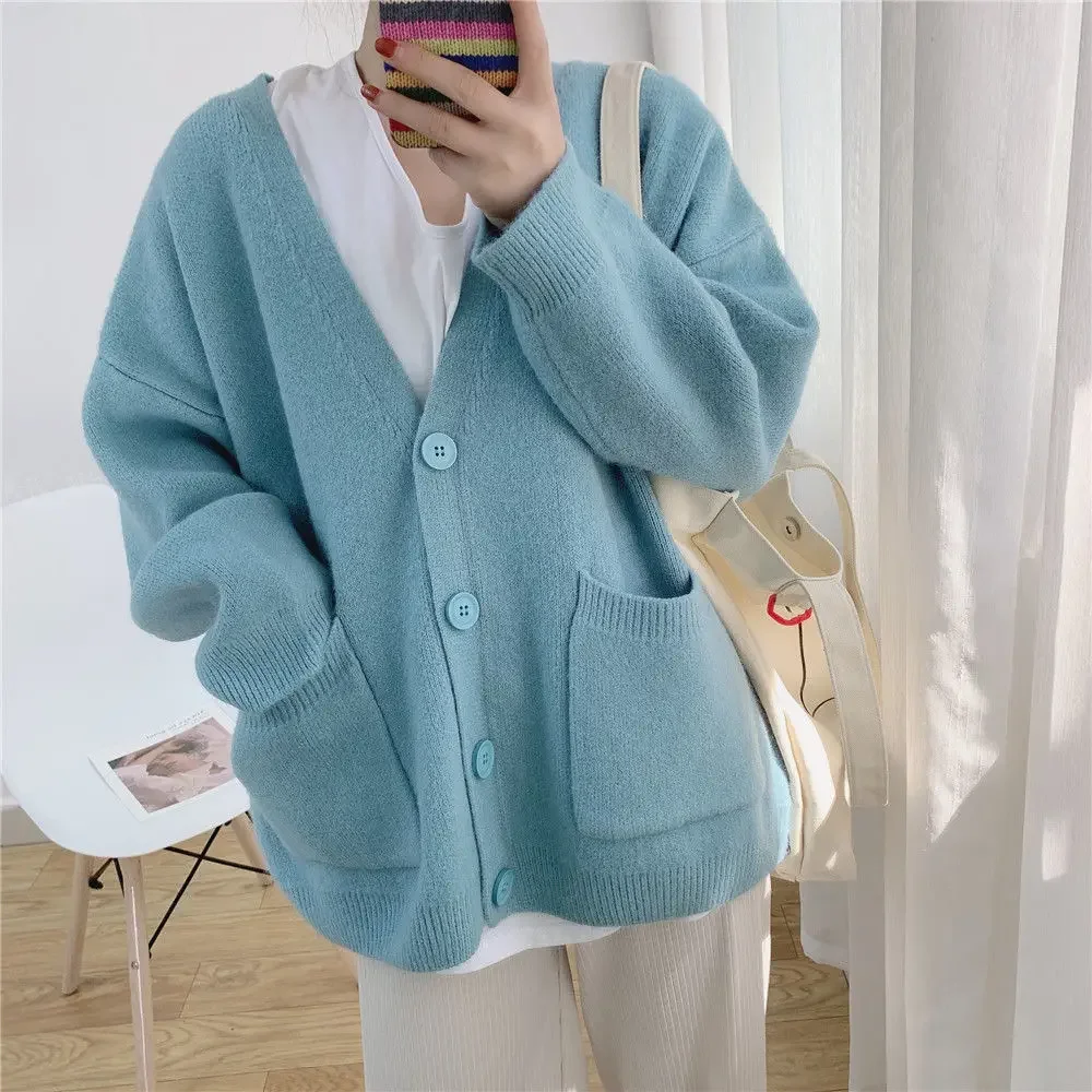 売れ筋商品|||マルコポーロ ニット&セーター レディース アウター LONGSLEEVE V NECK - Cardigan - muted blue AMERICAN HOLIC カーディガン バイパチVネックワイドニット