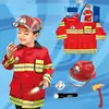 Children's Firefighter Suit Roleplaying Props Holiday Fireman Costume Toy For Kid Pretend Role Play Holiday Costume Polyester 4