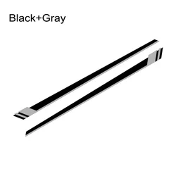 Sleek Car Side Stripes Decals Vinyl Graphics Trims Auto Accessories (Black Gray)