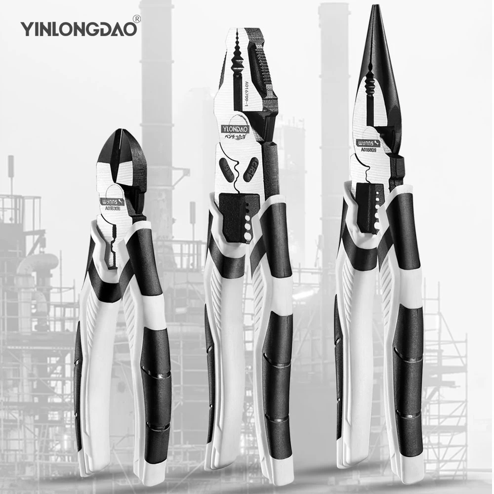 YINLONGDAO Multifunctional Universal Diagonal Pliers Needle Nose Pliers Hardware Tools Universal Wire Cutters Electrician