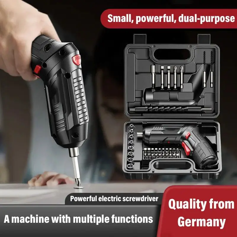 

German Multifunctional And Powerful Electric Screwdriver Mini Electric Screwdriver Lithium Electric Hand Drill Tool
