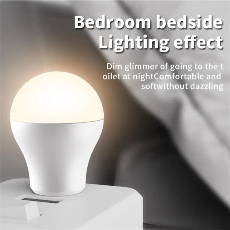 USB Plug Lamp Computer Mobile Power Charging USB Small Book Light LED Eye Protection Reading Light Small Night Bulbs