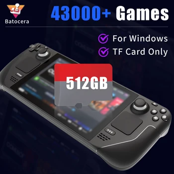 게임용 TF 카드, 스팀 덱, WIN 600, Ayaneo Windows 핸드헬드, PC 51400 레트로 게임, PS3, PS2, WII, PS1, N64, SNES, 게임 큐브, 512GB