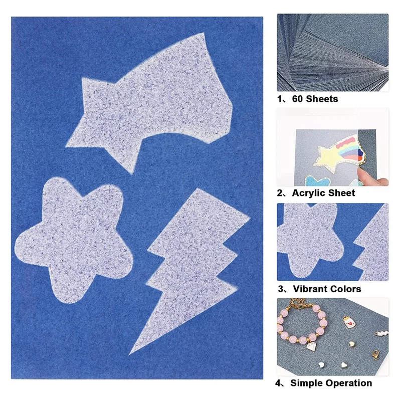 61 Pcs Sun Print Paper Cyanotype Paper Kit,Solar Drawing Sensitivity Sun Print Nature Printing Paper(5.9X3.9 Inch)