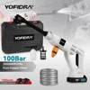 YOFIDRA 20500RPM High Pressure Car Water Spray Gun 100Bar 5M Cordless Garden Water Cleaning Power Tool For Makita 18V Battery 1