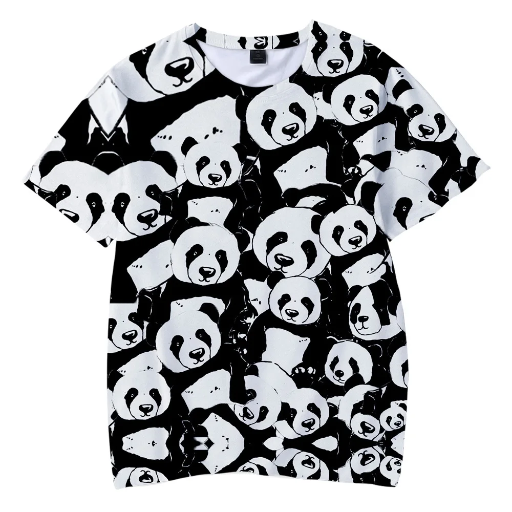 

New Summer Panda Boys Men's Women's Color T-shirt 3d Printing Sports Breathable Lightweight Semi-transparent Fitness Top