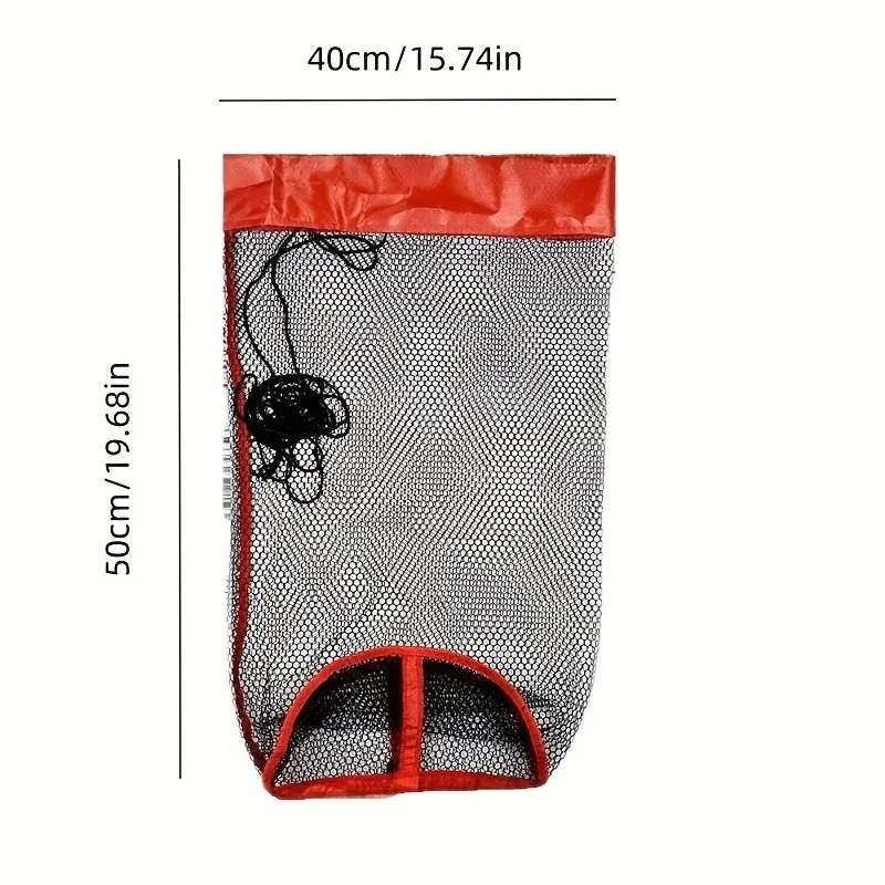 Single-Pack Quick-Dry Nylon Mesh Fishing Bag - Foldable and Durable