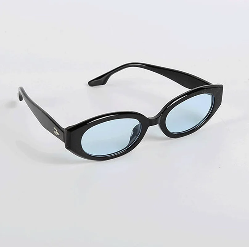 Black Small Frame Sunglasses For Women's Summer Oval Trendy Sunglasses fashion sunglasses