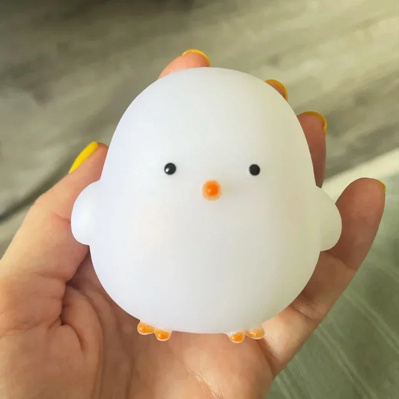 Cute Chicken Soft Lighting Small Night Light Bedside Lamp Decoration Bedroom Atmosphere Light Girl Children Gift Chicken Night Light