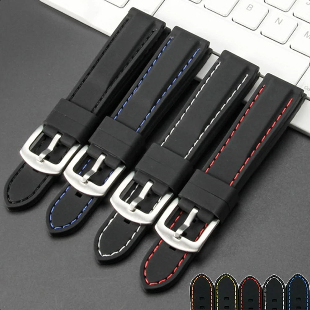 Silicone Rubber Watch Strap - Soft and Comfortable Replacement Band
