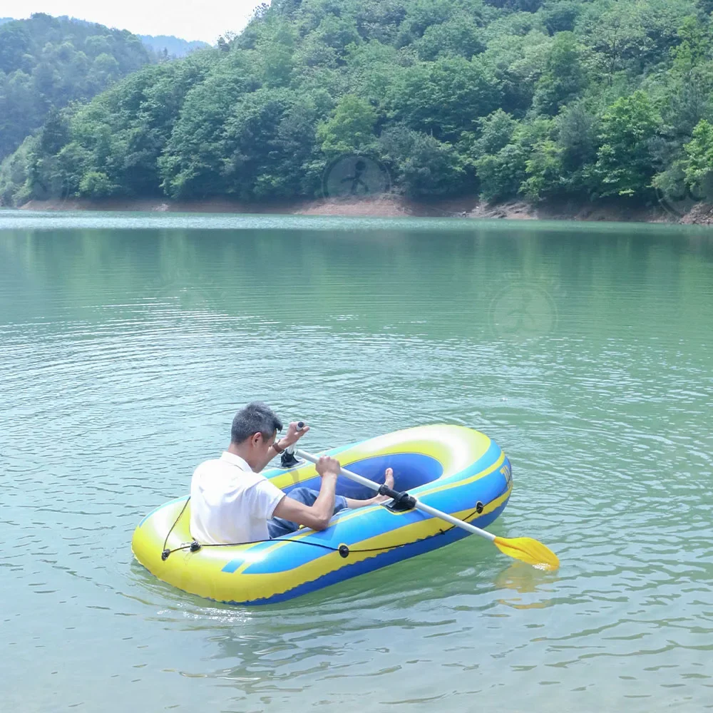 Durable PVC Yellow and Blue Color Kayak Inflatable 2 Person Fishing Rowing Boats