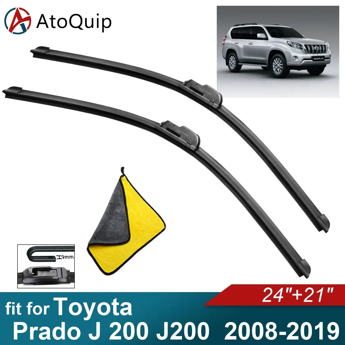 

Car Windshield Wiper Blades Fit For Toyota Prado J 200 J200 Wiper Blades Soft Rubber Auto Front Windscreen