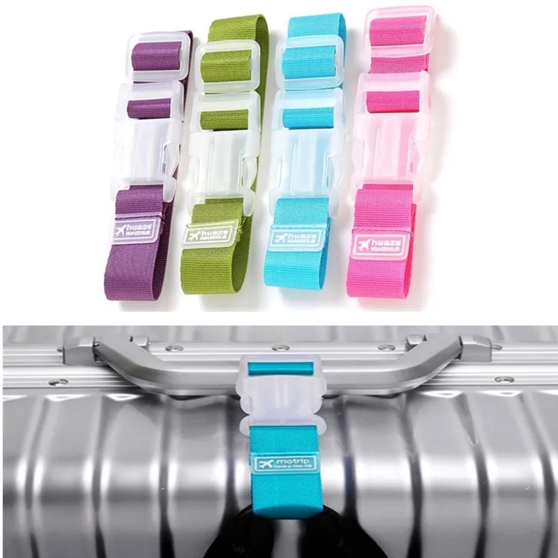 8 Colors Adjustable Nylon Lock Travel Luggage Straps belt protective travel accessories suitcase packing belt hanging buckle luggage strap