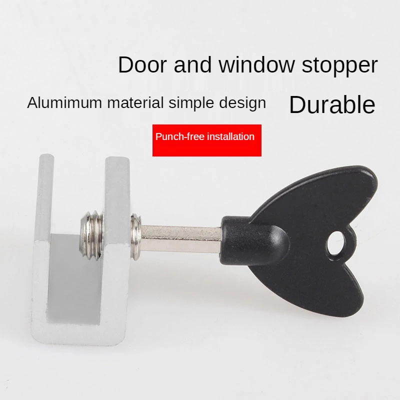Child Baby Protection Safety Adjustable Sliding Window Lock Stop Aluminum Alloy Safety Lock with Key Anti-theft Window