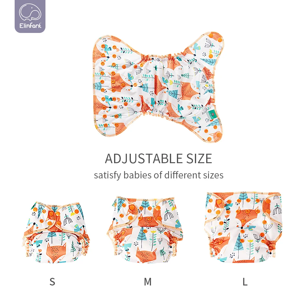 Elinfant Rainbow Print Bamboo Velour Cloth Diaper Heavy Wetter Hybrid AIO/AI2 Waterproof Bamboo Cotton insert Cloth Diaper cloth diapers,waterproof diapers,cloth diaper insert