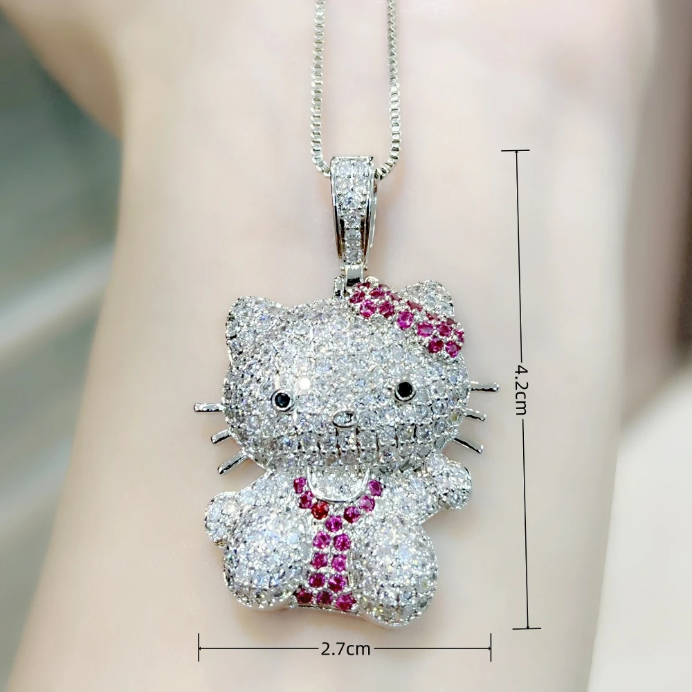 Necklace jewelry Sanrio Hello Kitty Anime Diamond Pendant