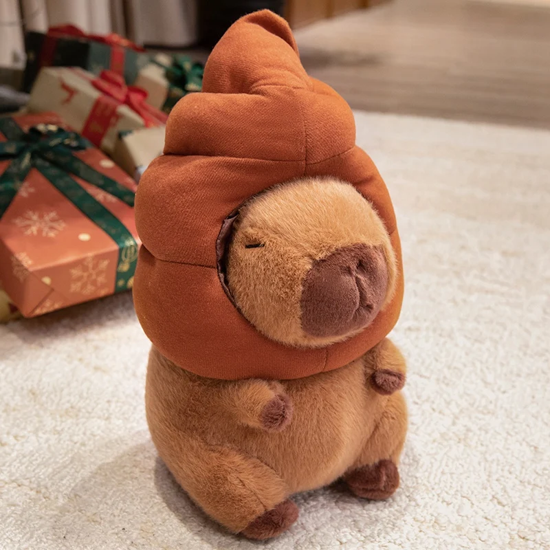 Peluche Capybara Avocado 2 In 1 – 35 Cm Di Morbidezza – Simpatico Maiale D'Acqua Con Nucleo Rimovibile – Giocattolo Per Bambini E Ragazze - 6