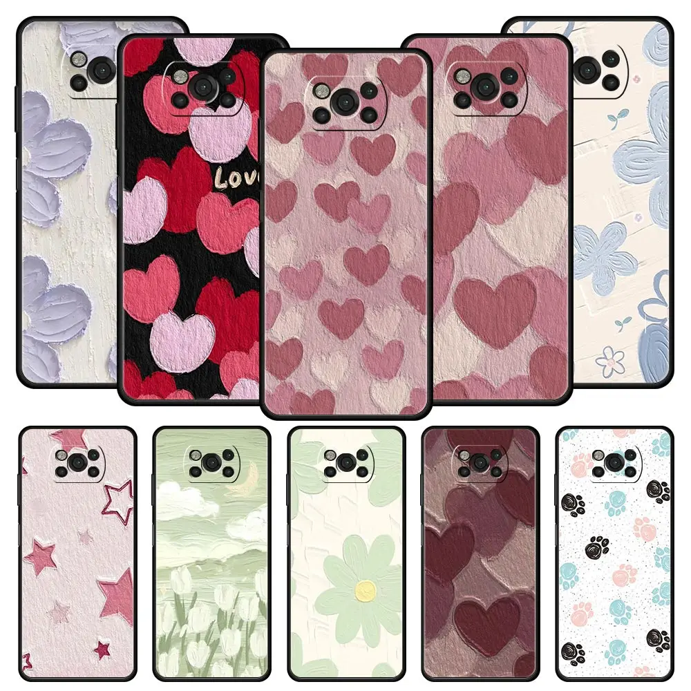 Love Flower Art Soft Phone Case - Elegant Floral Design Soft Cover