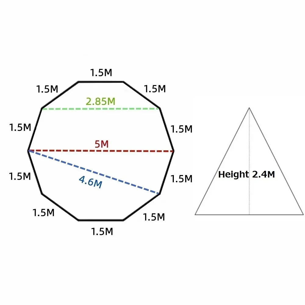 Upgraded 5M Oversized Pyramid Tent With Snow Skirt With Chimney Jacket Outdoor Camping Tent Hiking Awnings Shelter Teepee Tipi camping tent portable tent
