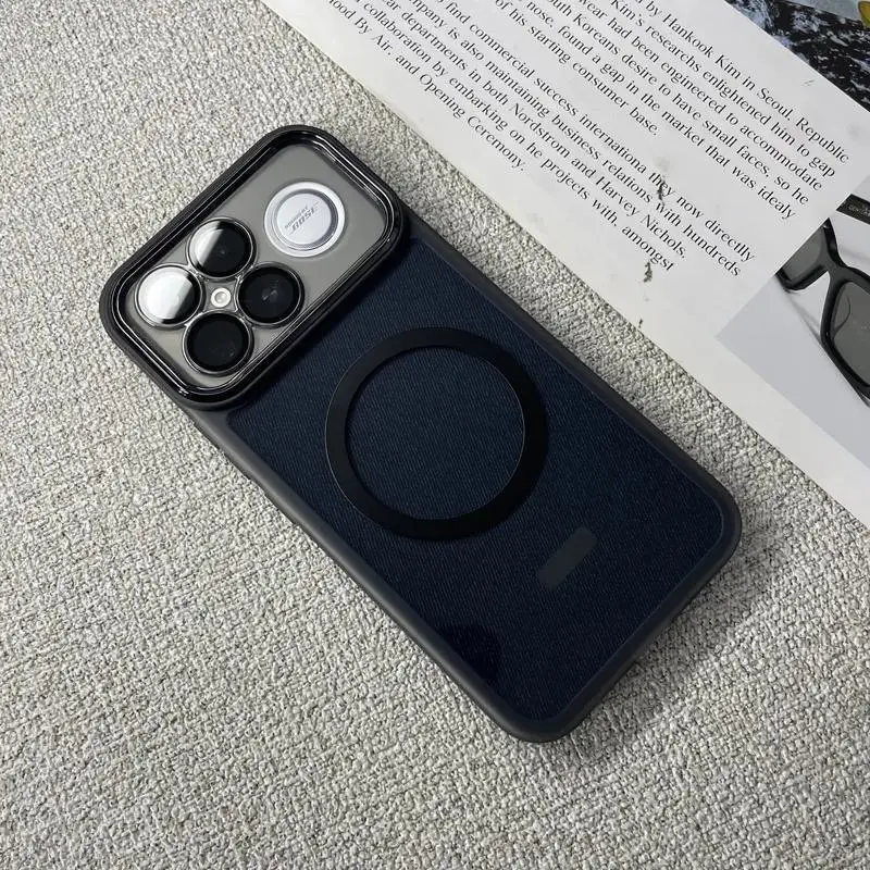 Transparent Magnetic Phone Case with Built-in HD Lens Protection and Cushioning