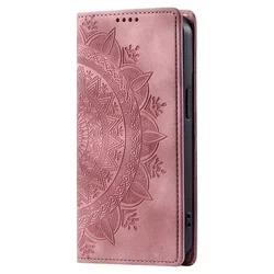 Magnetic Leather Phone Case Cover - Premium Protection and Style for iPhone 13 Mini (Pink)