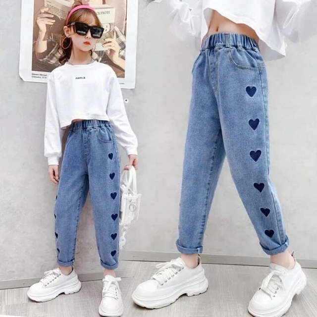 Kids Baby Girls Casual Clothes Jeans Trousers Toddler Infant Denim