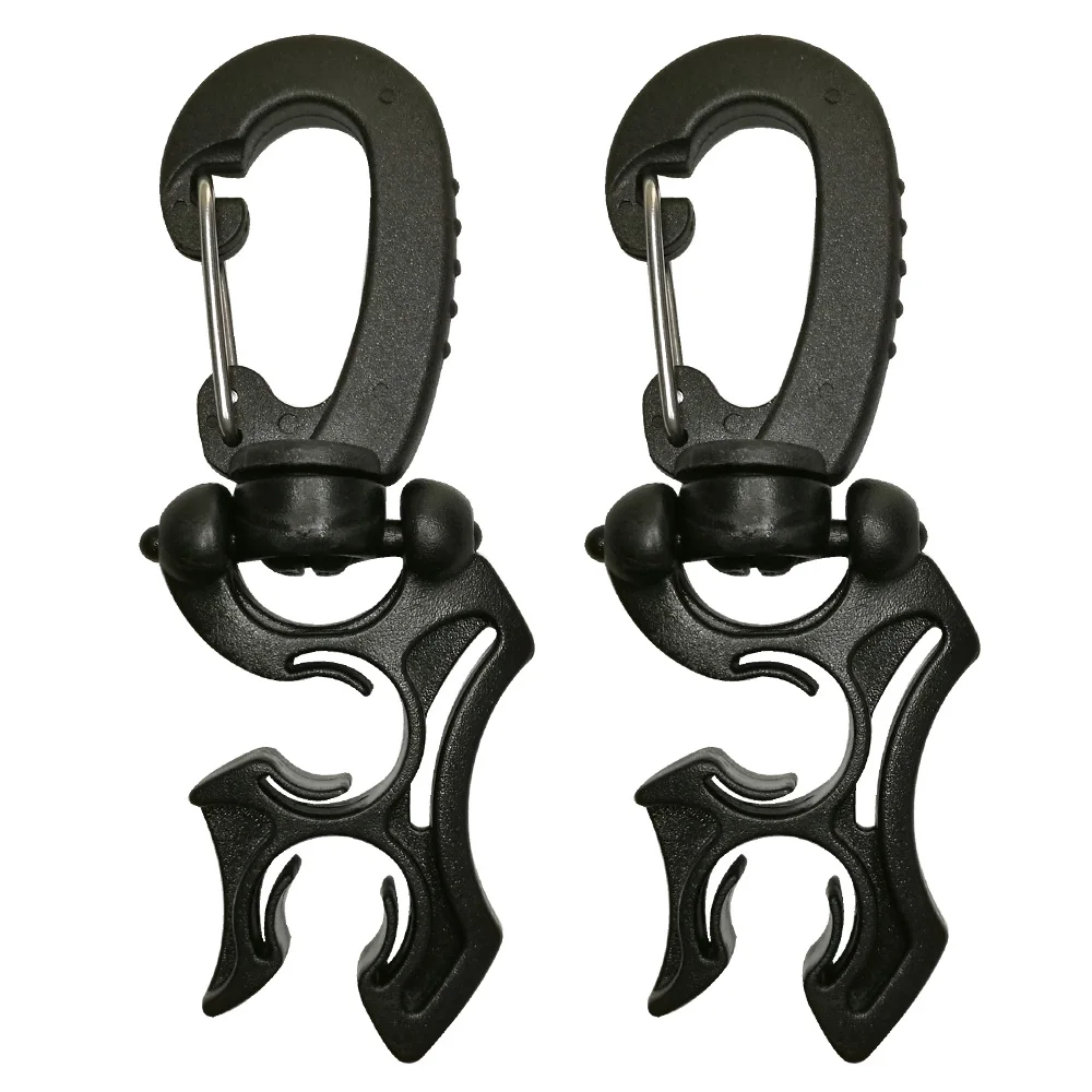 Regulator Double BCD Hose Holder with Clip Buckle Hook for Scuba Diving Snorkeling 4