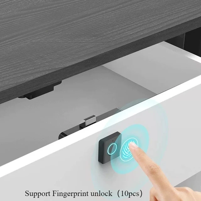 TTlock Smart Fingerprint Lock Biometric Drawer Lock Fingerprint TTlock APP Unlock Smart Door Lock for Drawer Cabinet Wardrobe 3