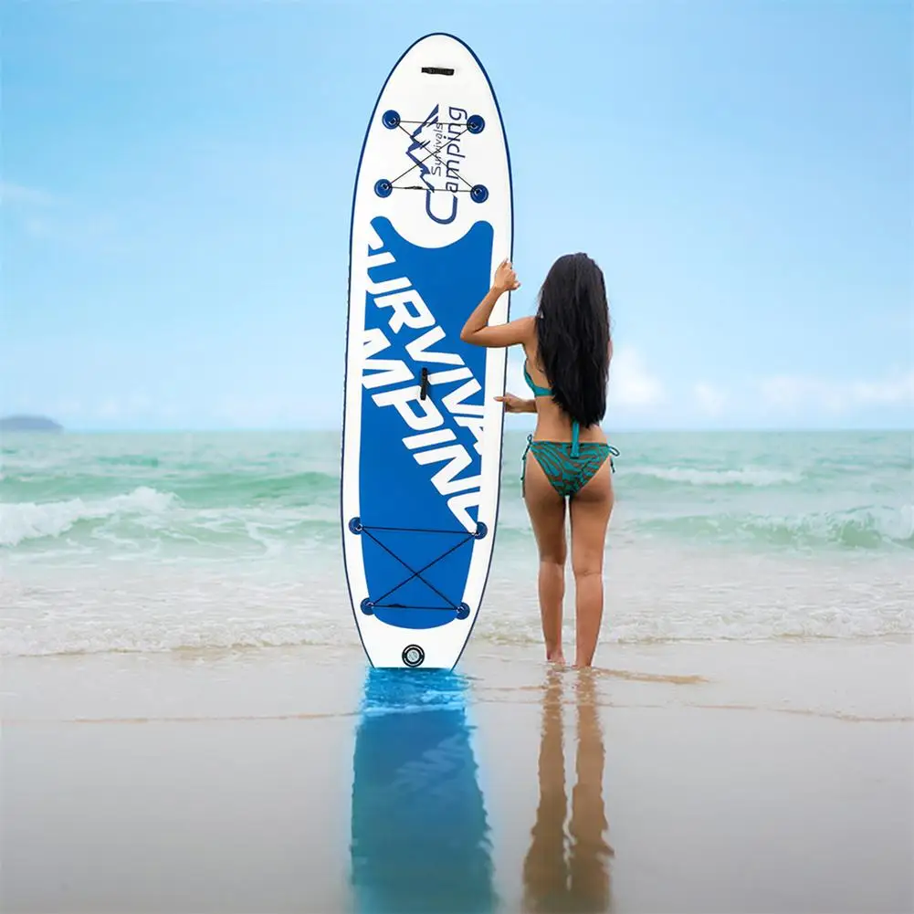 11ft Paddle Board Inflatable Paddle Board SUP Stand-up Paddle Board Kayak Accessories Backpack Paddle Leash Pump Non-Slip Deck 4