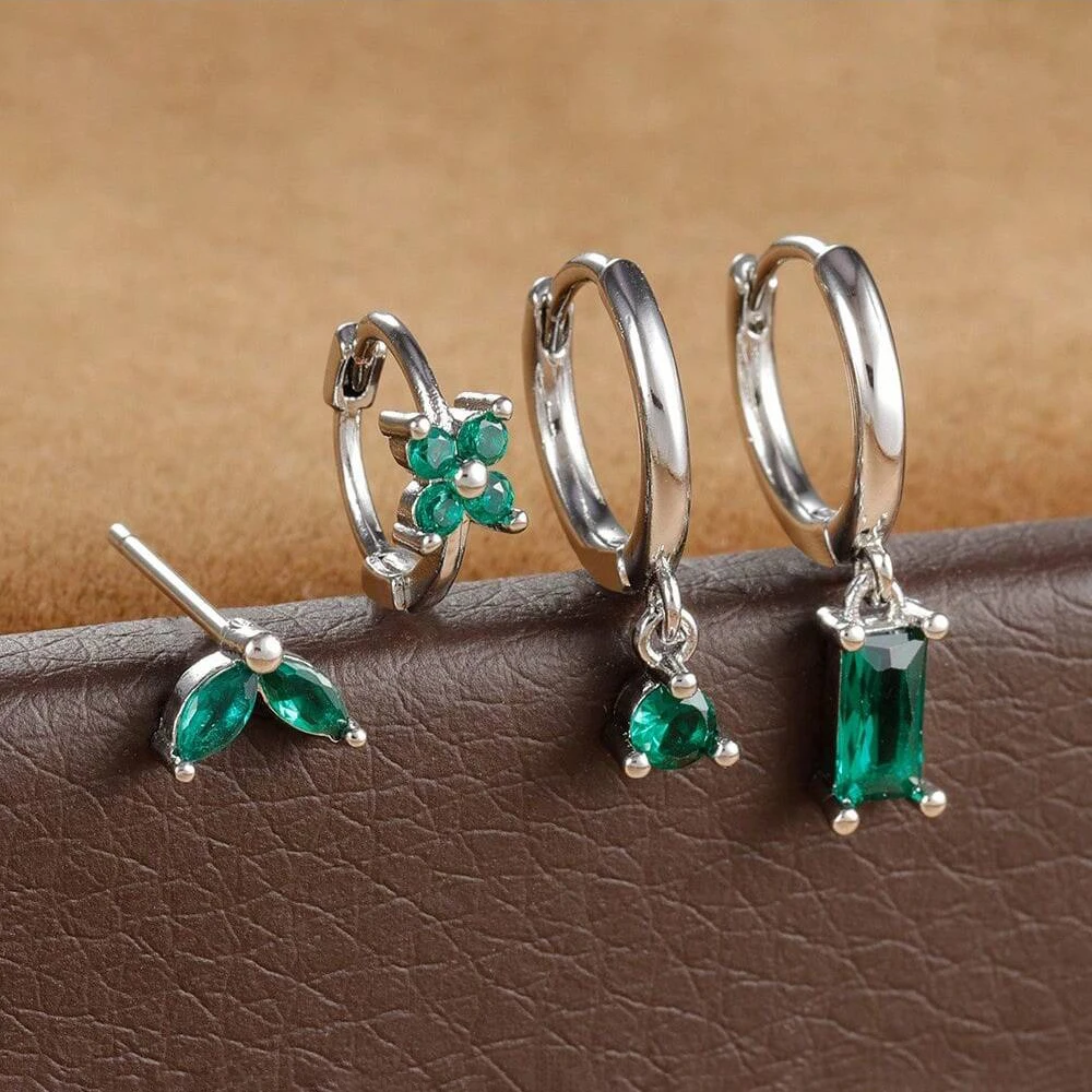 Silver-green-4PCS