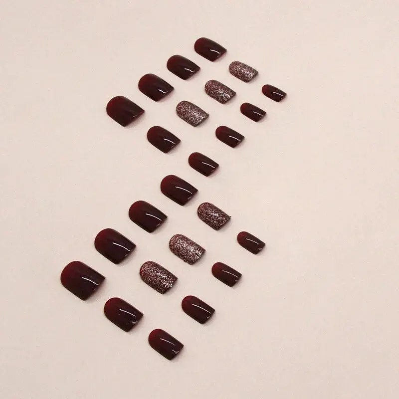 Fake Nails False Nails 24 PCs Fake Nails 1 Nail Glue 1 Nail File