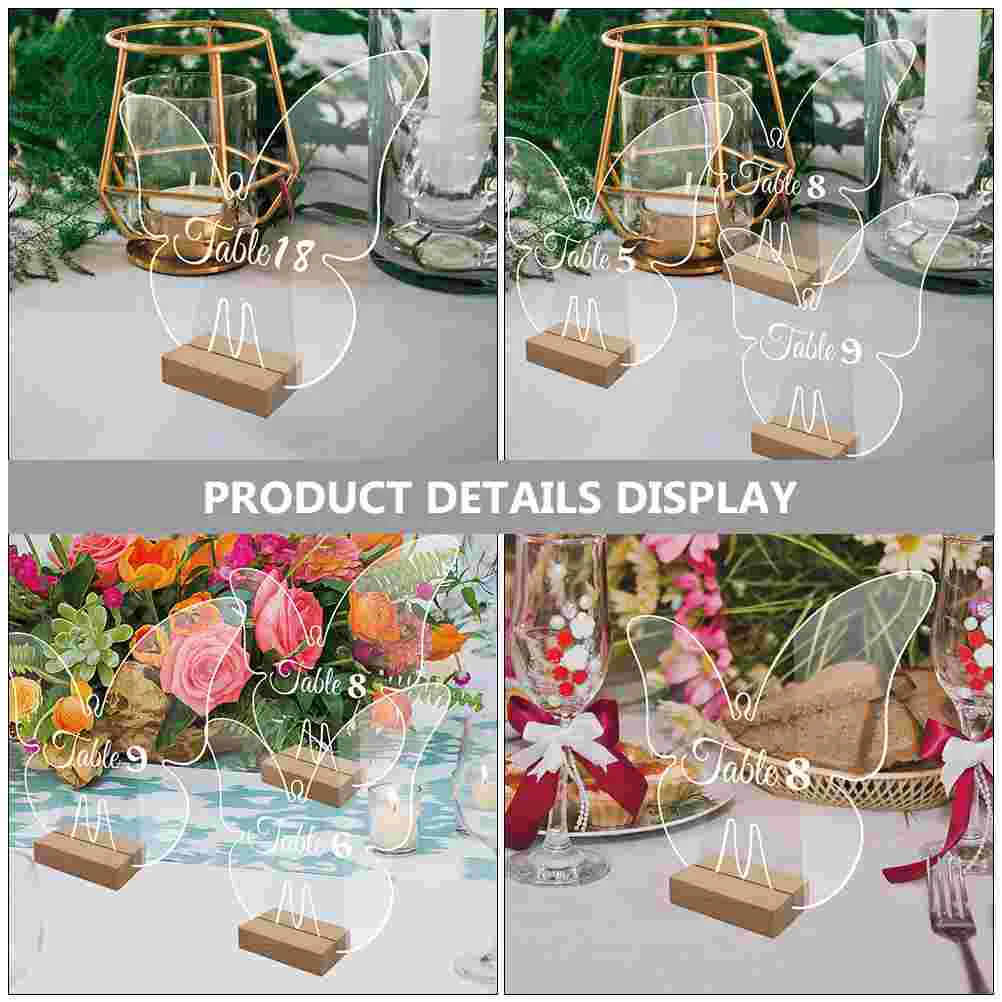 Butterfly Shaped Acrylic Place Cards Seating Chart Wedding Signs Reserved Table Banquet Party Supplies Festive Decorations place card holders place cards floral card holders