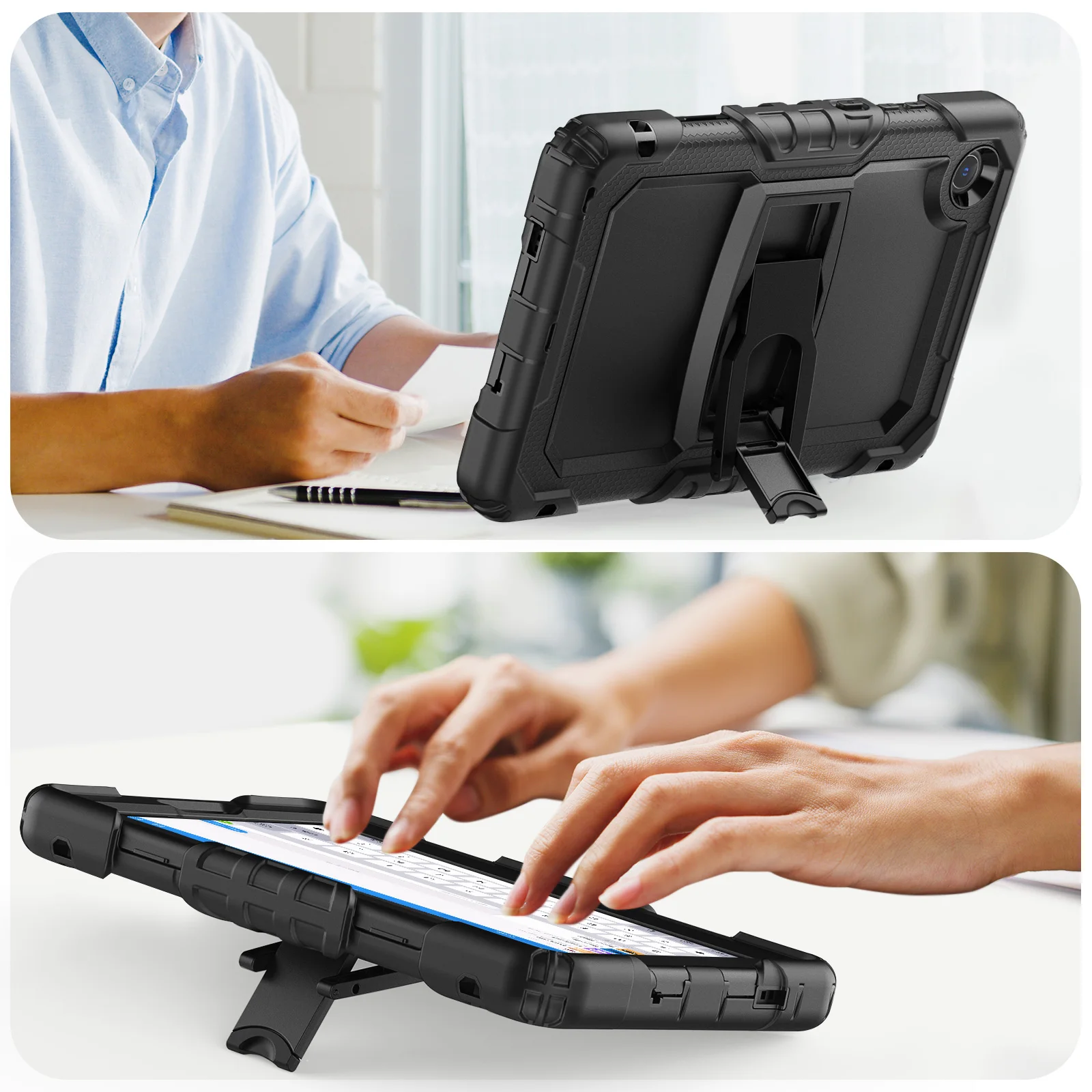 Kids Armor Case for 8.7 Inch Tablet with 360° Rotating Hand Strap and Stand - Shockproof Rugged Cover