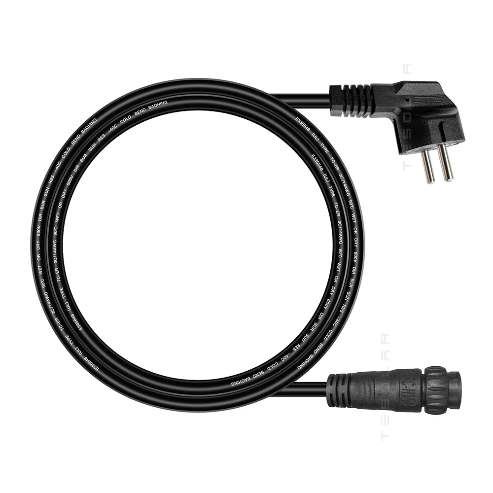 Cabo de Extensão de Alimentação ca H19 Conector M19 Plugue ue Core Fácil de Instalar Alta Qualidade Mais Segura Resistência à Corrosão m