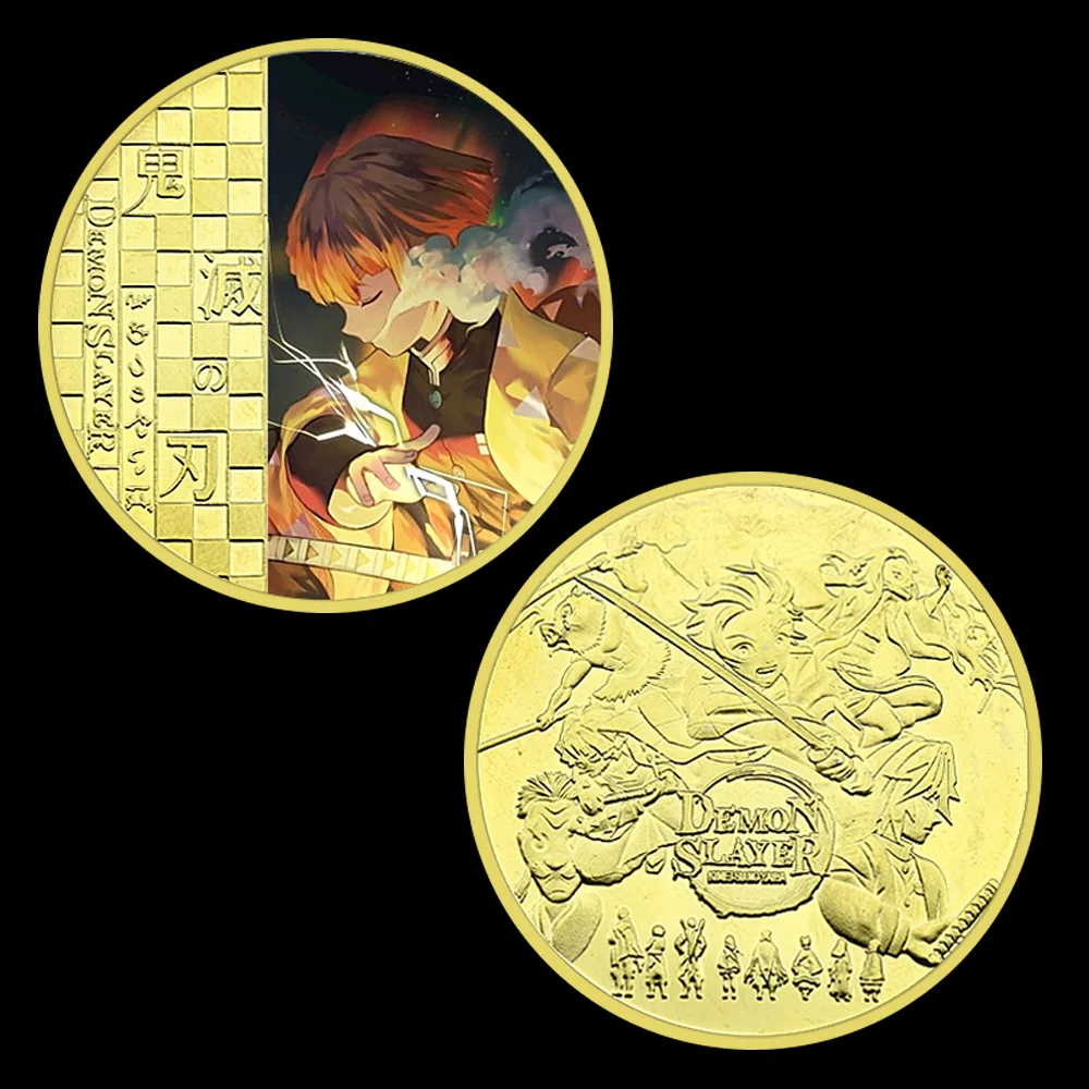 鬼滅の刃　24k GOLDcoin Gold Anime Demon Slayer Commemorative Coin Kimetsu No Yaiba