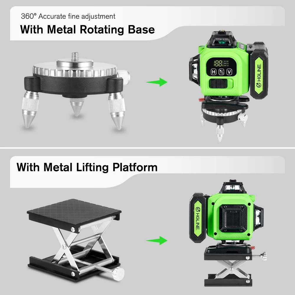 16 Lines Laser Level APP Remote Control Horizontal Vertical Levels Machine Power