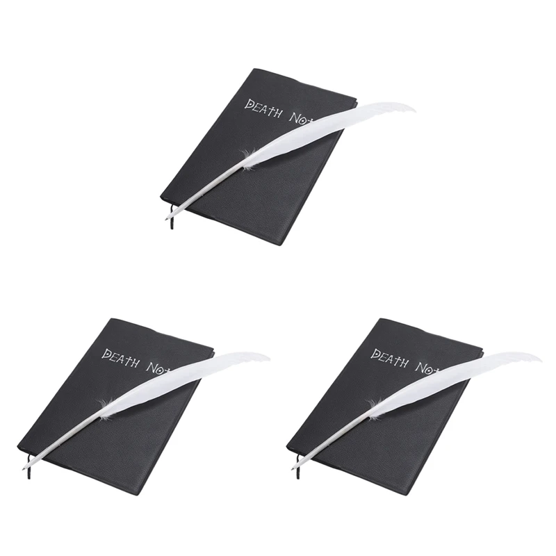 

3X Fashion Anime Theme Death Note Cosplay Notebook New School Large Writing Journal 20.5Cm X 14.5Cm