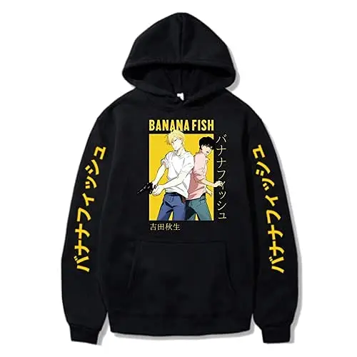 

2022 Manga Banana Fish Hoodie Unisex Long Sleeve Women Men Outwear Harajuku Streetwear Japanese Anime Clothes