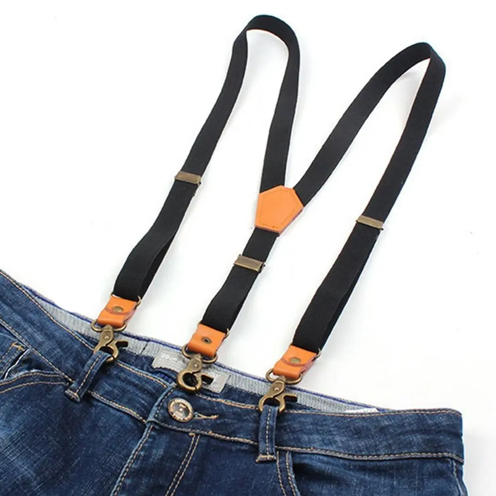 

Straps Stripe For Men Solid Color For Women Strap Clip Adjustable Braces Tie Suspenders Suspenders Clips Hanging Pants Clip