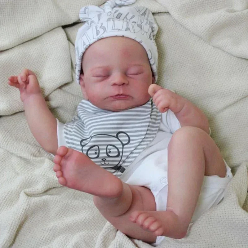 

50CM Timothy Reborn Baby Dolls Sleeping Hand Paint Baby 3D Skin with Visible Veins Bebe Reborn Doll Toys for Children