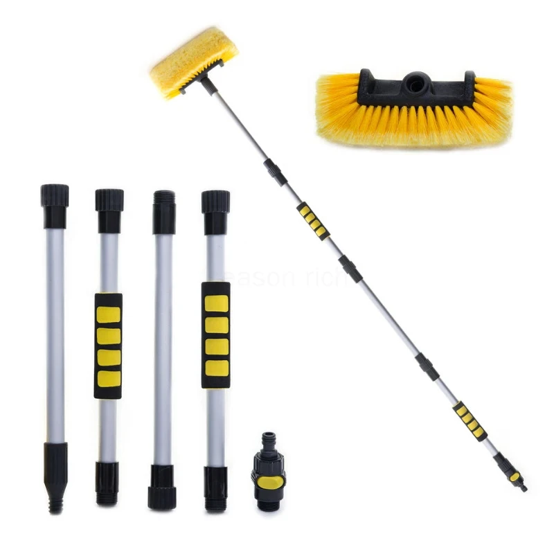 

New Car Automatic Telescopic Long Rod Spray Water Brush Auto Windshield Window Wipe Glass Cleaner Washing Tool