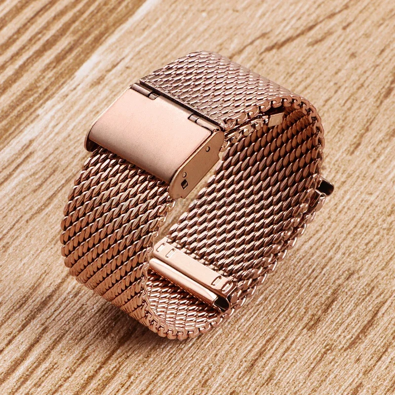 1,0mm Milanaise-Mesh-Armband aus Edelstahl, 18mm 20mm 22mm 24mm Uhrenarmbänder für DW, 3mm dickes Armband für Omega – Detail 11
