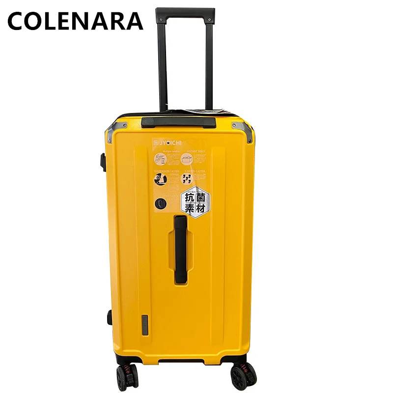 colenara new suitcase men s gold trolley case women s lightweight silent waterproof large capacity with wheels rolling luggage COLENARA Luggage New Universal Personality Trolley Case Large Capacity Portable Waterproof Check-in Box Ultra-light Suitcase